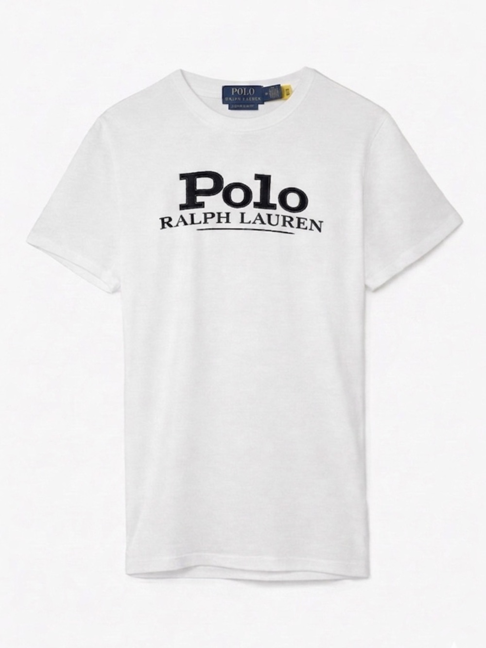 Polo by Ralph Lauren White Tee with Black Script Logo